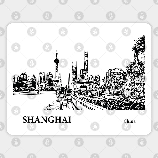 Shanghai China Magnet by Lakeric